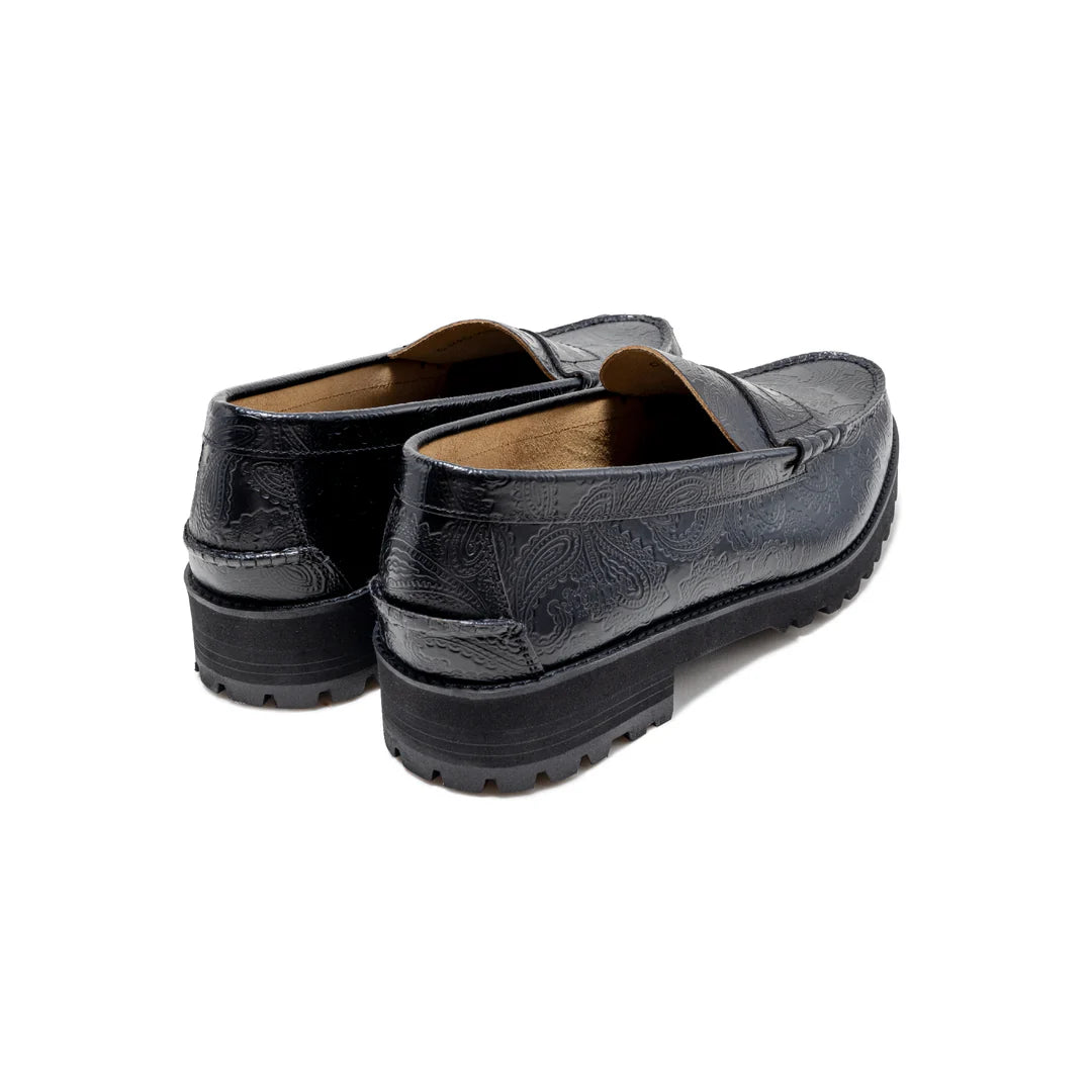 The Kenford Fineshoes】TANK SOLE LOAFERS BLACK PAISLEY – briwn
