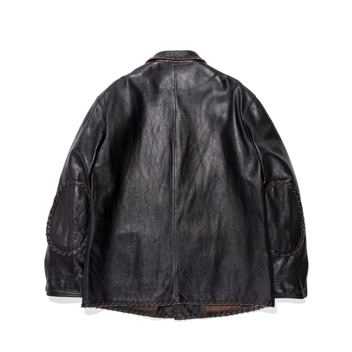 BOW WOW】LEATHER WOVEN CHORE COAT – briwn
