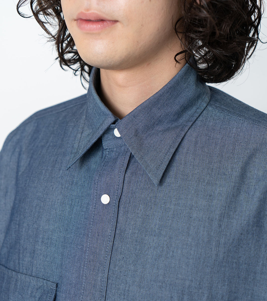 THE NORTH FACE PURPLE LABEL】Indigo Chambray Field Shirt – briwn