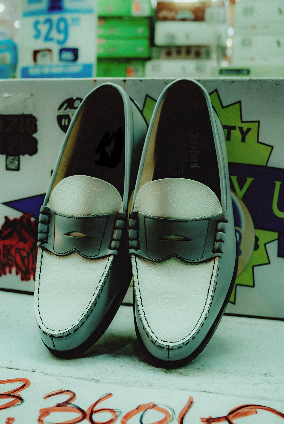 【4月18日 先行販売 】The kenford fineshoes briwn exclusive Paisley Loafer