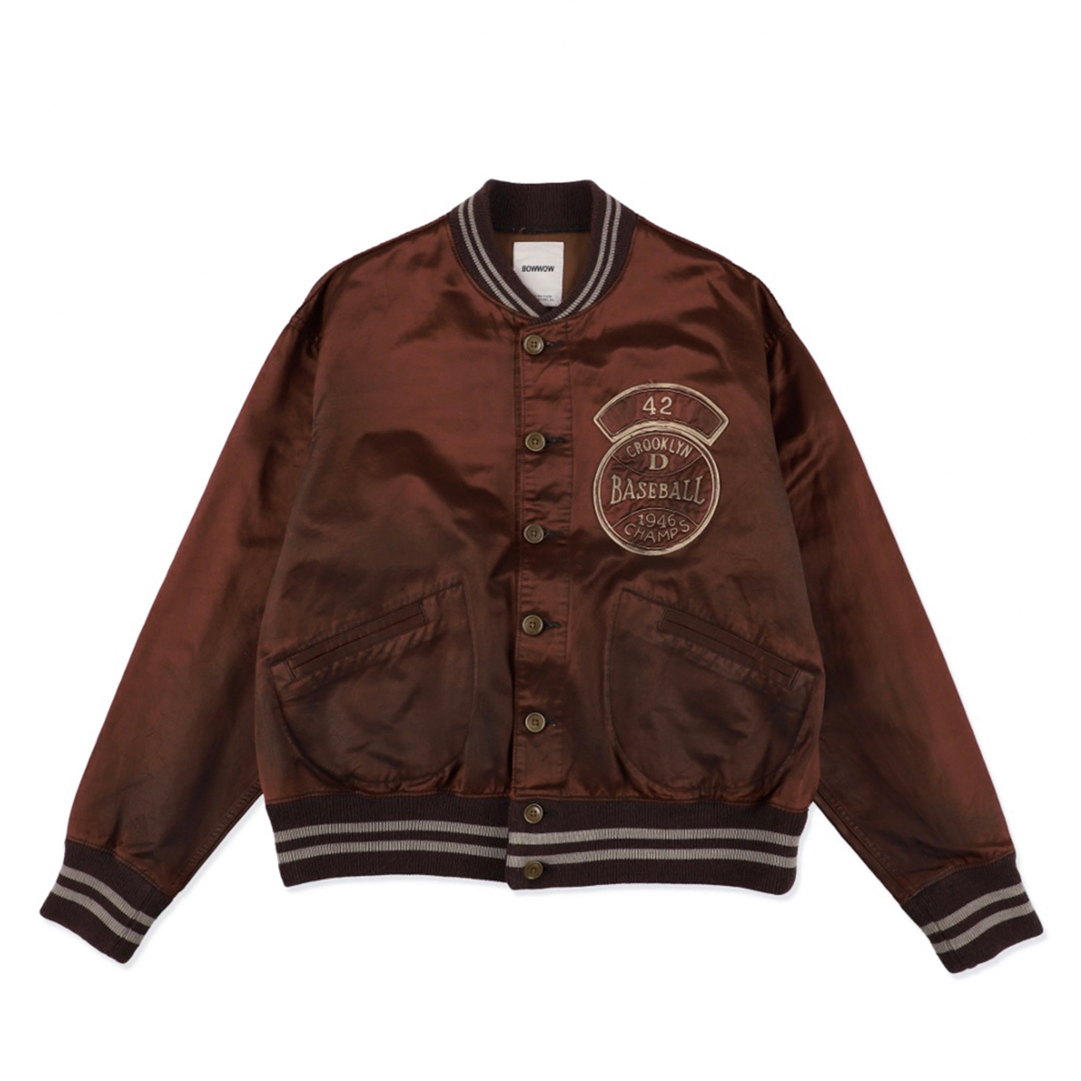 ジャケット・アウター BOWWOW BASEBALL CHAMPION SATIN JACKET BOW WOW】BASEBALL CHAMPION SATIN JACKET AGED – briwn