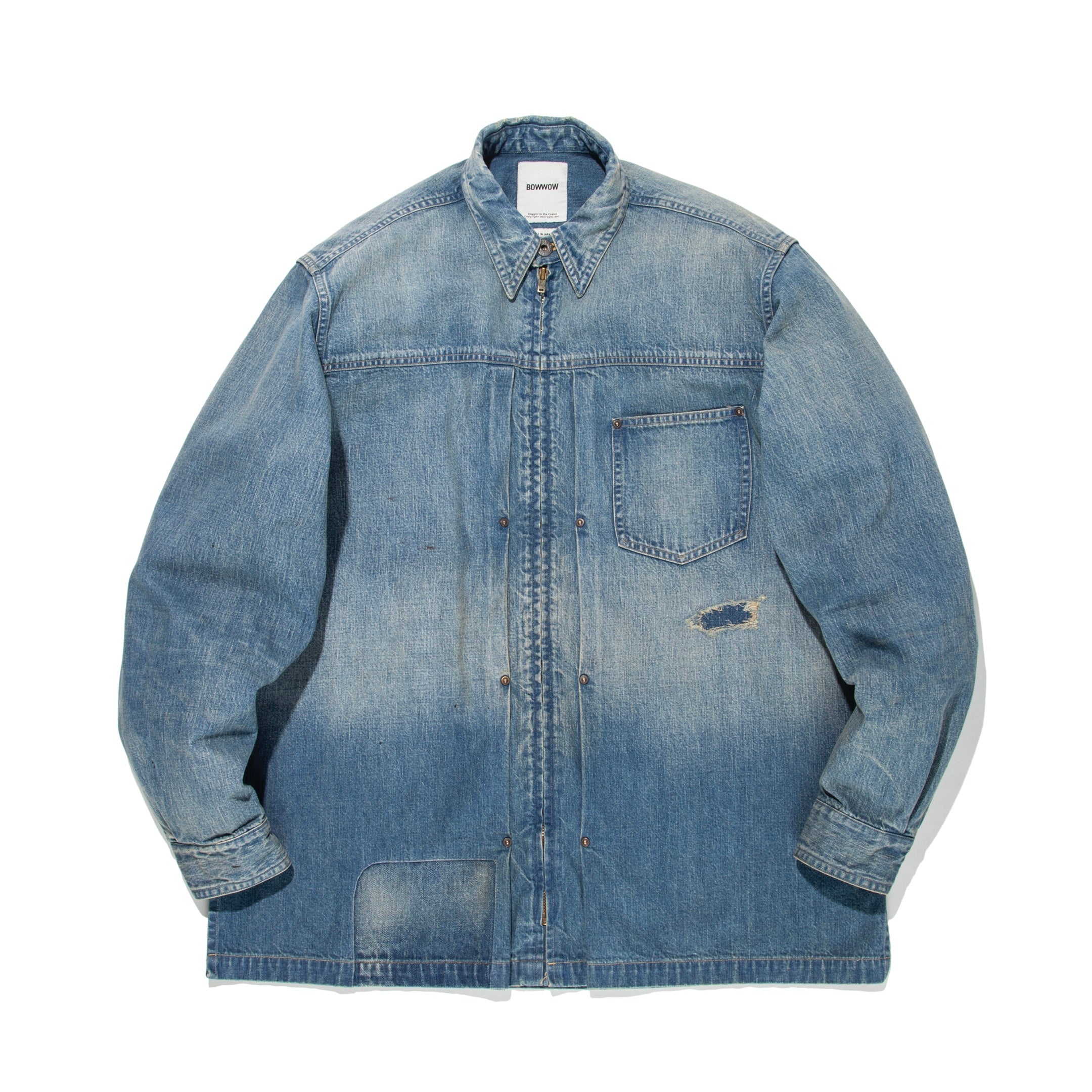 BOW WOW】DENIM ZIP WORK SHIRT JACKET – briwn