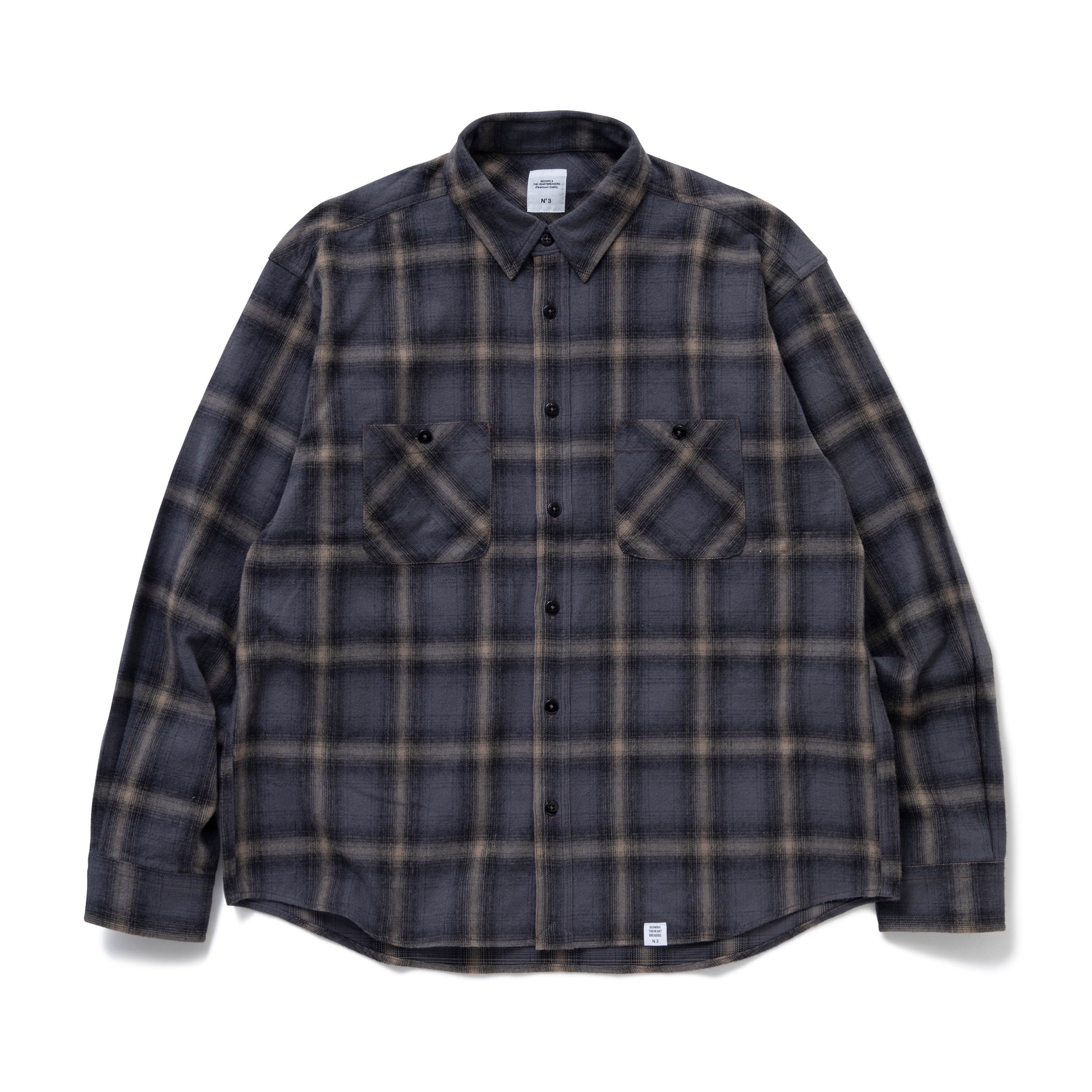 BEDWIN & THE HEARTBREAKERS】L/S OMBRE CHECK SHIRT “EWAN
