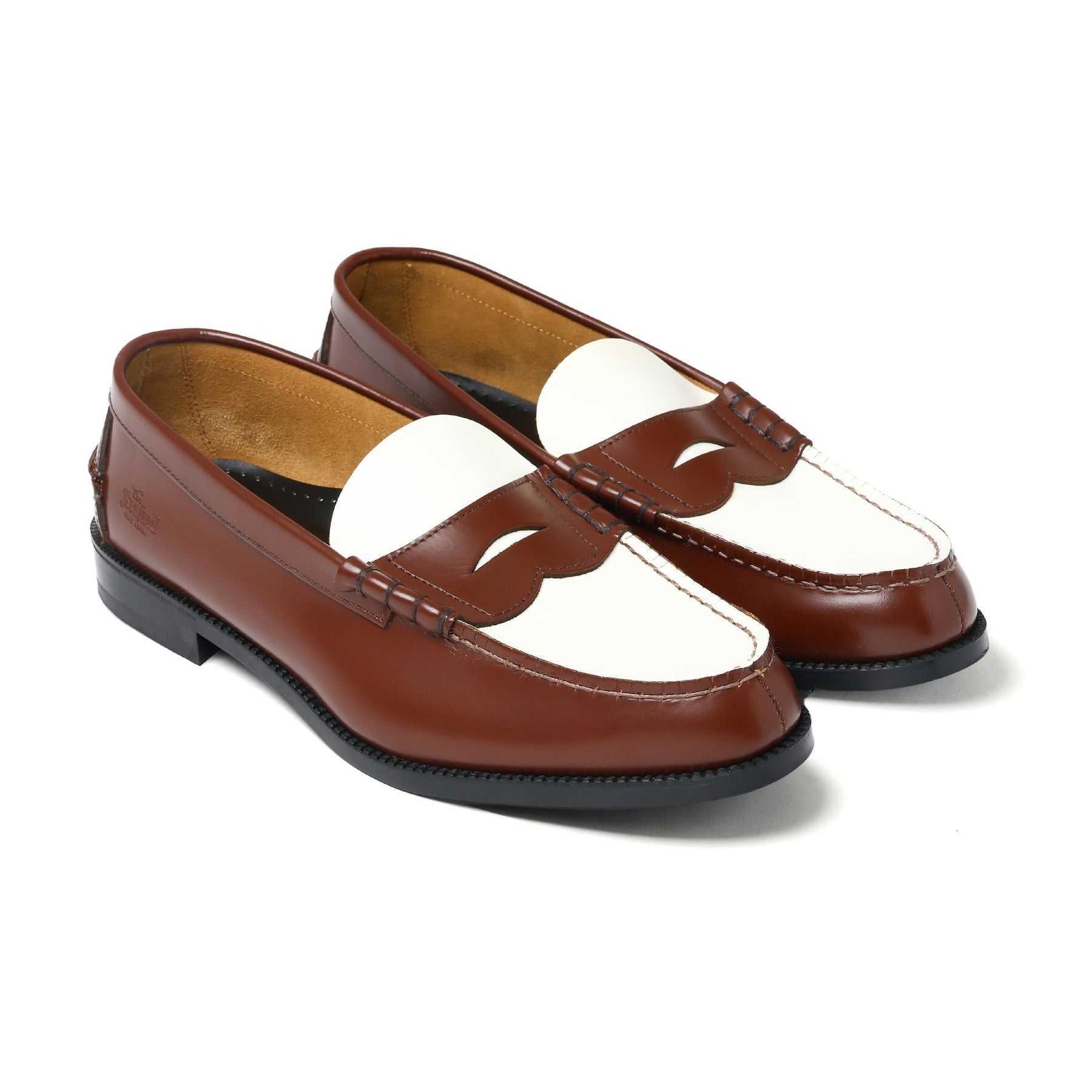 The Kenford Fineshoes】COMBI LOAFERS Dark Brown/White – briwn