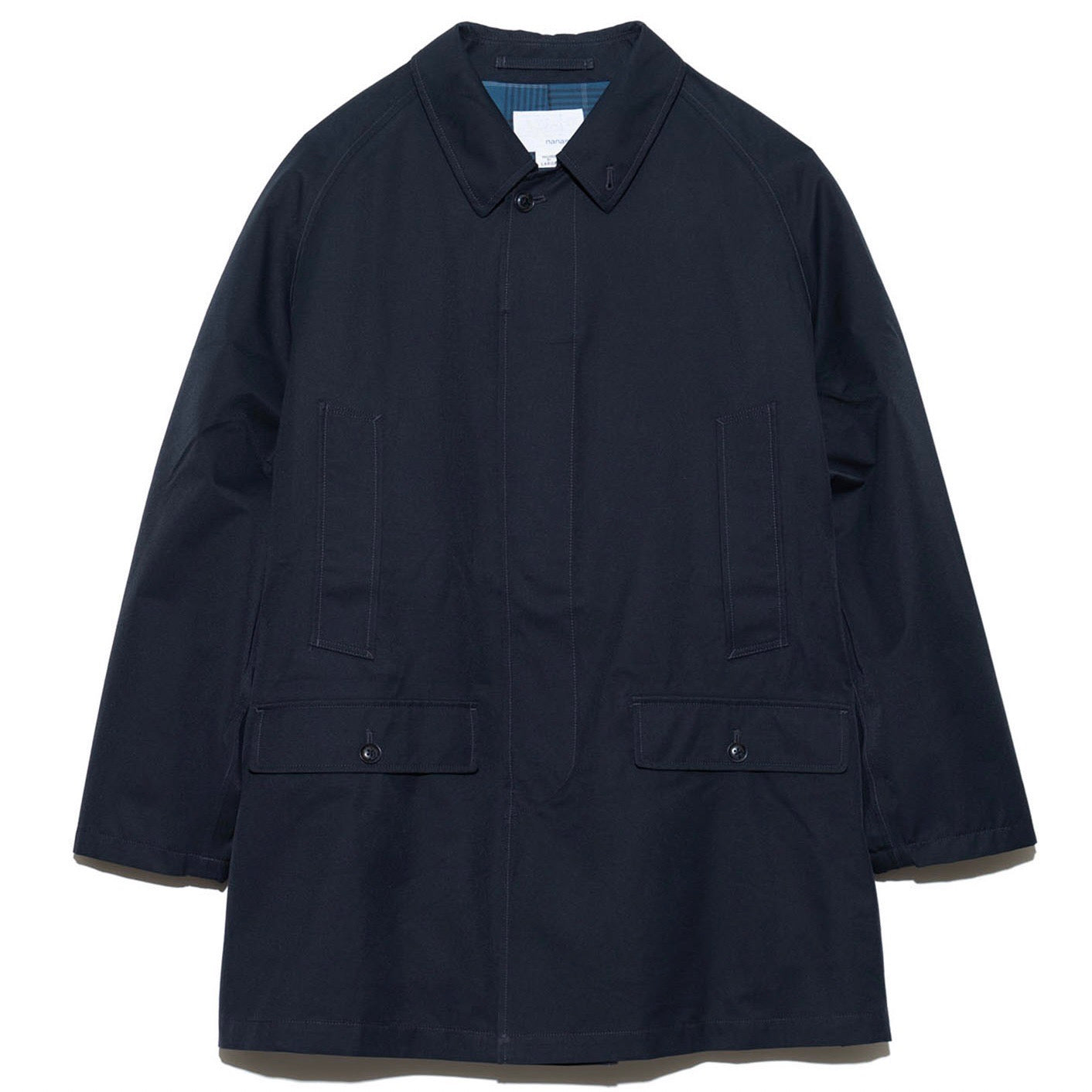 nanamica】2L GORE-TEX Short Soutien Collar Coat NAVY – briwn