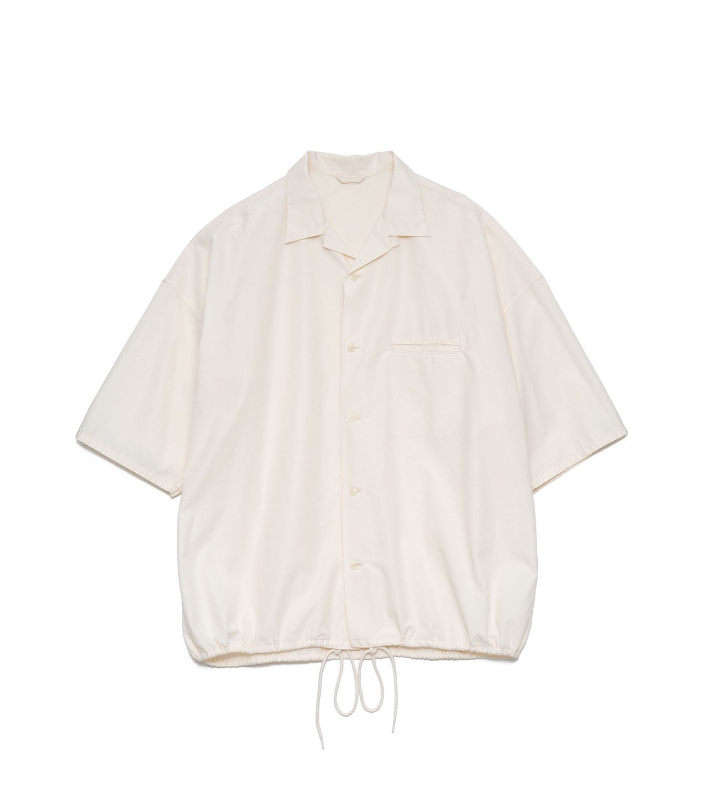 nanamica】Open Collar Wind H/S Shirt Ecru – briwn